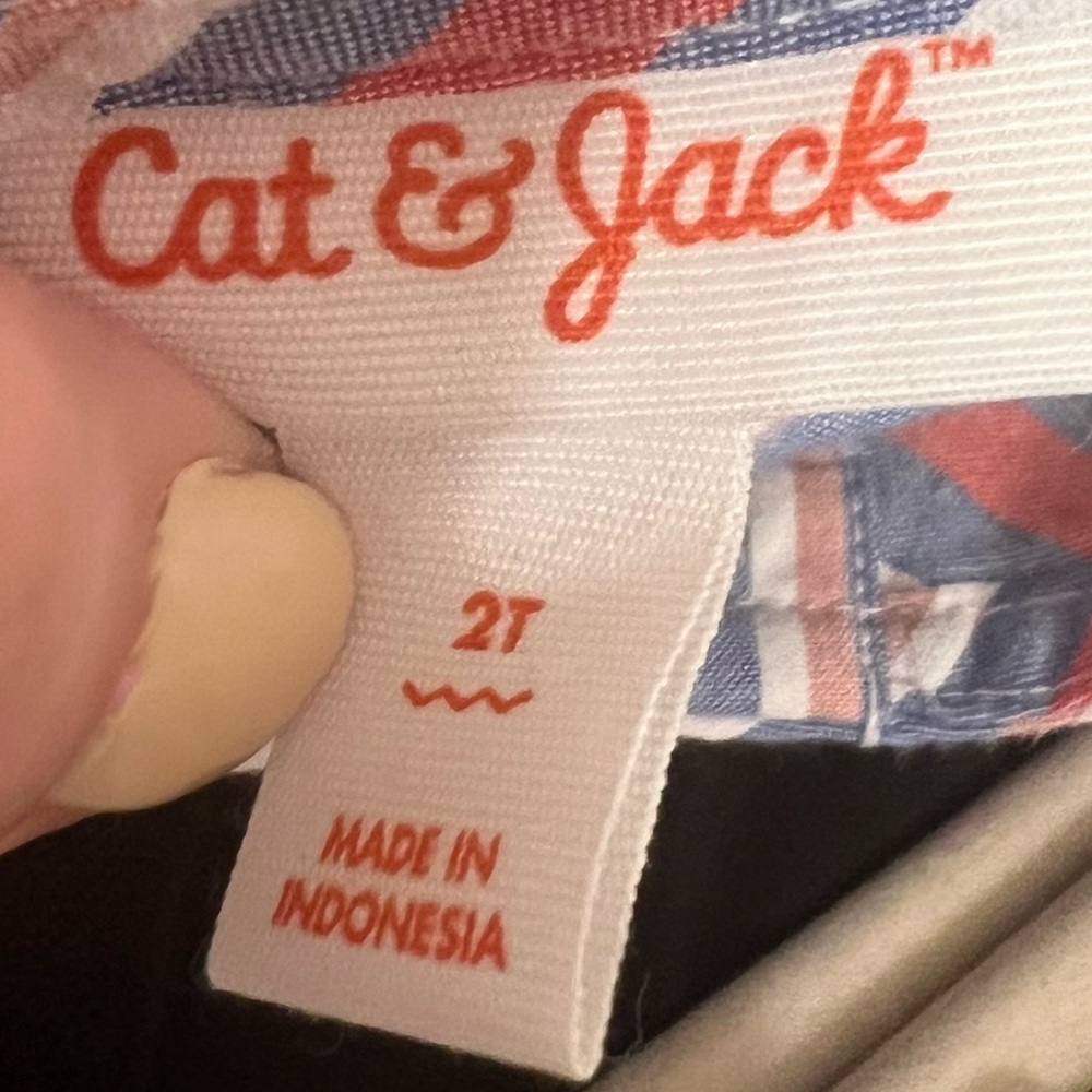 CAT & JACK RED WHITE BLUE TODDLER DRESS - Picture 2 of 2